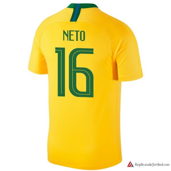 Camiseta Seleccion Brasil Primera equipación Neto 2018 Amarillo